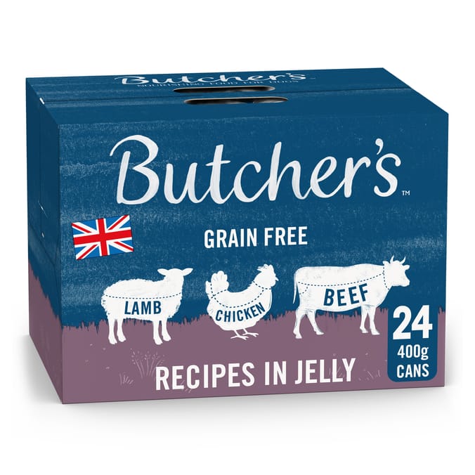 Butcher's Recipes in Jelly Wet Dog Food Tins 400g x24