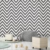 Chevron Wallpaper 12574 - Black/White