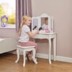 Liberty House Toys Kids White Vanity Table and Stool Set