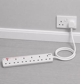 Pifco Extension Socket with Surge Protection 2m - 6 Way Gang