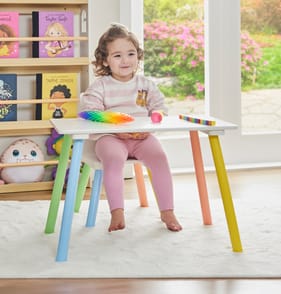 Liberty House Toys Kids Rainbow Table & Chair Set