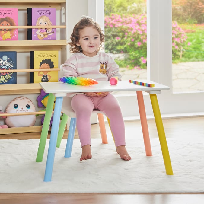 Liberty House Toys Kids Rainbow Table & Chair Set