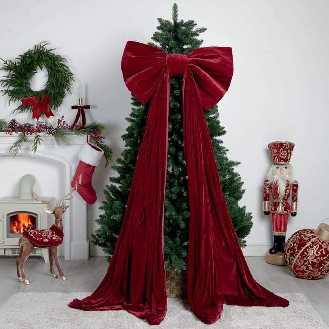 Winter Charm Giant Hanging Velvet Bow