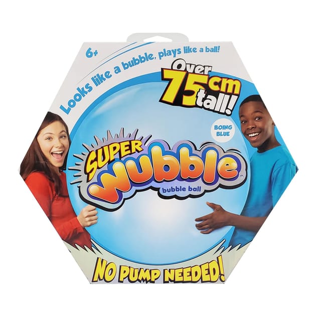 Super Wubble Bubble Ball with Pump - Boing Blue | Home Bargains