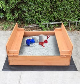 Liberty House Toys Kids Sandpit With Seating And Cover