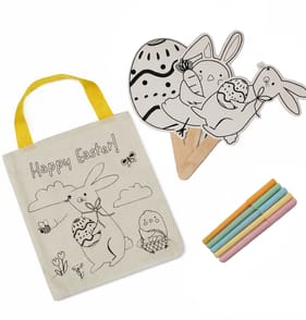  Happy Easter Colour Your Own Characters & Bag