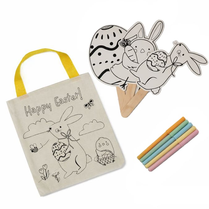 Happy Easter Colour Your Own Characters & Bag