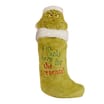 Grinch Stocking With Plush Head - I'm Only Here For The Presents!
