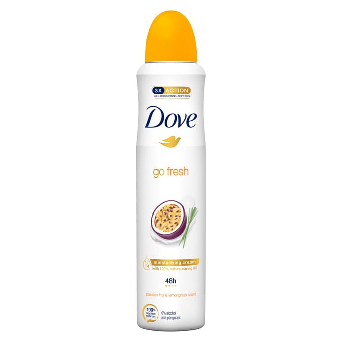 Dove Go Fresh Antiperspirant Deodorant Passion Fruit & Lemongrass 250 ml
