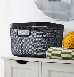 Large Wire Mesh Basket - Black