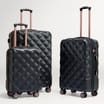Salisbury Embossed Quilted Shell Suitcase Set Of 3