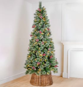 Festive Feeling 7ft Frosted Berry Pre-Lit Christmas Tree