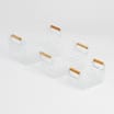 Bathroom Bamboo Handle Basket 3 Pack