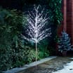 Prestige Mains Operated LED Light-Up Silver Tree 1.5m