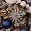 Frosted Spirit Diamante Star Hanging Decoration