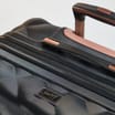 Salisburys Embossed Quilted Shell Suitcase - Black