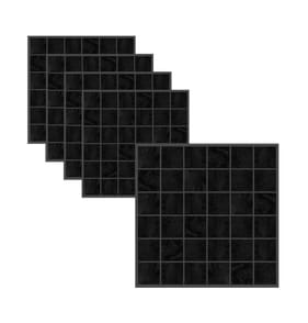 Stick Ease Self-Adhesive Vinyl Floor Tiles 5 Pack - Black x8