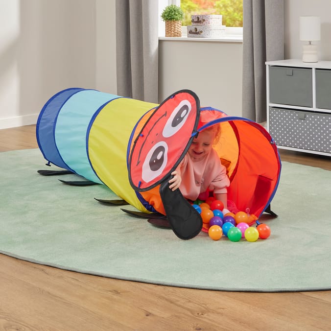 Liberty House Toys Kids Caterpillar Craw Tunnel With 100 Colourful Balls