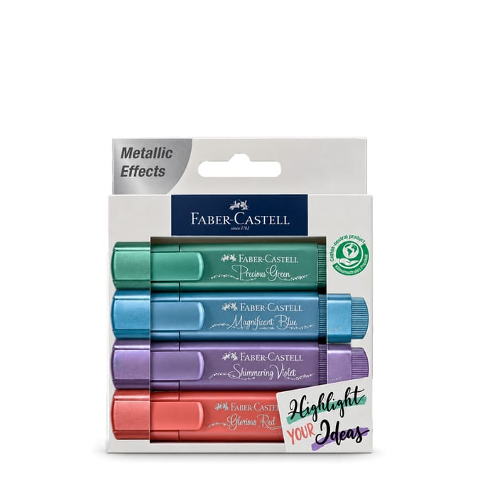 Faber-Castell Metallic Effects Highlighters 4 Pack