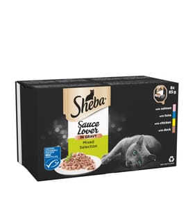 Sheba Sauce Lover Mixed Selection Cat Food Pouches 8 x 85g