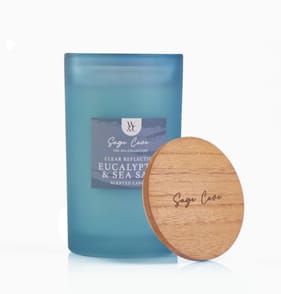 Sage Cove Scented Candle Jar 440g - Clear Reflection