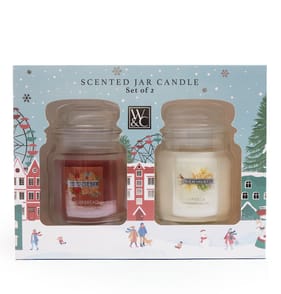 Wickford & Co Scented Jar Candle Set of 2 - Gingerbread & Vanilla