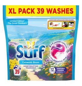 Surf 3 in 1 Laundry Washing Detergent Capsules 39 Washes - Cotswolds Bloom