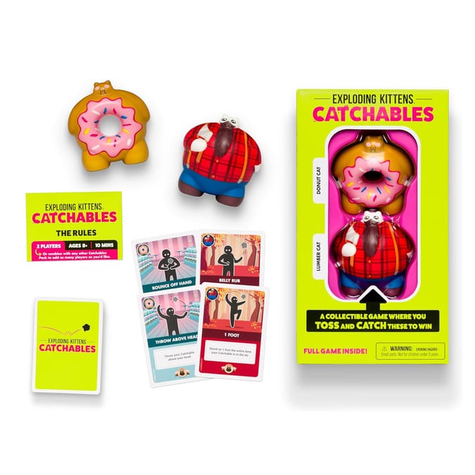 Exploding Kittens Catchables Game - Lumber Cat & Donut Cat