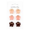 Mini Flower Clips 6 Pack - Natural