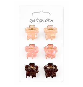 Mini Flower Clips 6 Pack - Natural
