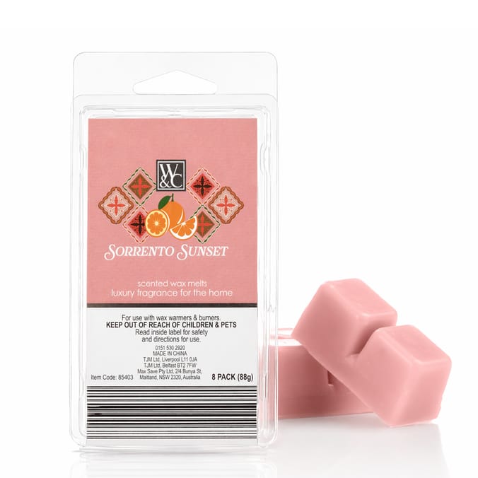 Wickford & Co Scented Wax Melts 8 Cube - Sorrento Sunset x2