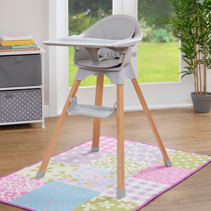 Liberty House Toys Kids High Chair – Grey and Beechwood