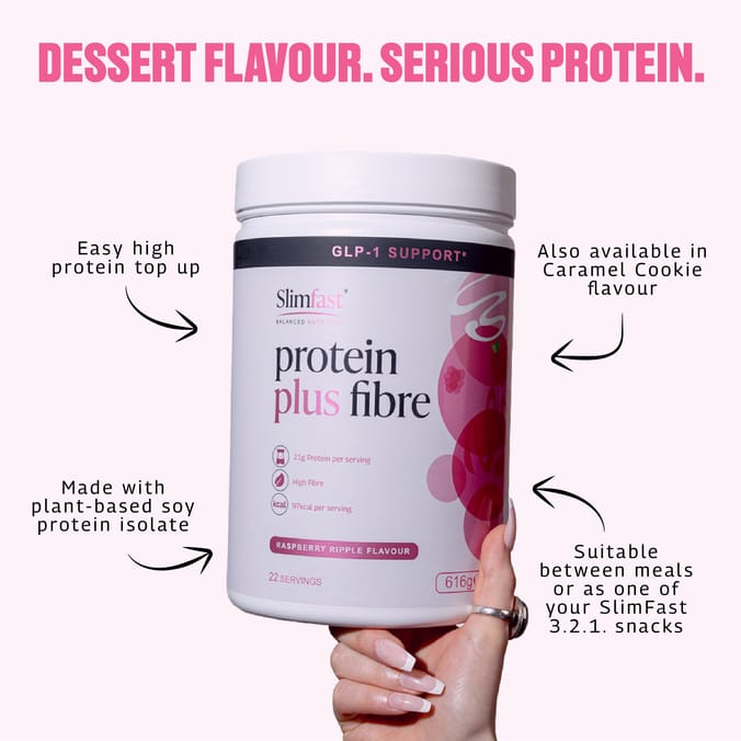 Slimfast Protein Plus Fibre 616g - Raspberry Ripple