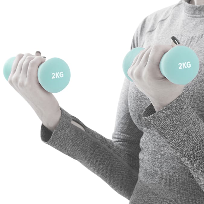 X-Tone 2kg Dumbbells 2 Pack