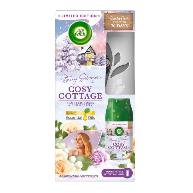 Air Wick Cosy Cottage - Frosted Roses & Snowberry Autospray Kit 250ml