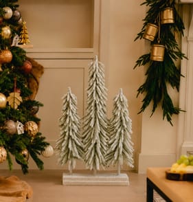Winter Charm 3 Pieces Snowy Table Top Tree
