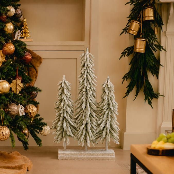 Winter Charm 3 Pieces Snowy Table Top Tree