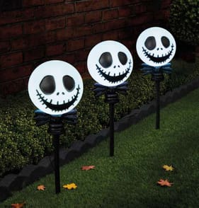 The Nightmare Before Christmas Jack Skellington Garden Stake Lights 3 Pack