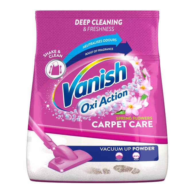Vanish Oxi Action Carpet Care Vacuum Up Powder 650g