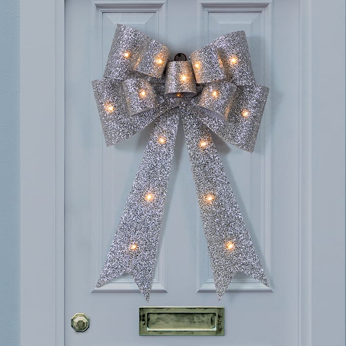 Festive Feeling Battery Operated Light-Up Christmas Bow