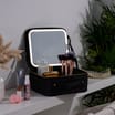 Portable Cosmetic Case with LED Mirror