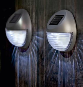 Firefly LED Fence Solar Lights 8 Pack - Silver