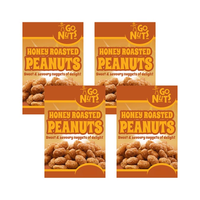 Go Nuts Honey Roasted Peanuts 50g x4