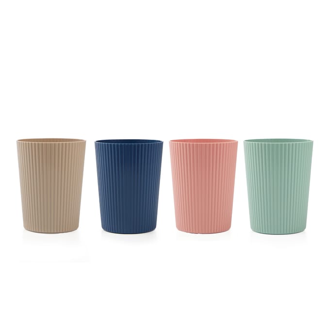 Summer Ribbed Tumblers 4 Pack - Multi-Colour