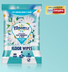Bloomz Antibacterial XL Floor Wipes 25s - White Linen & Lily
