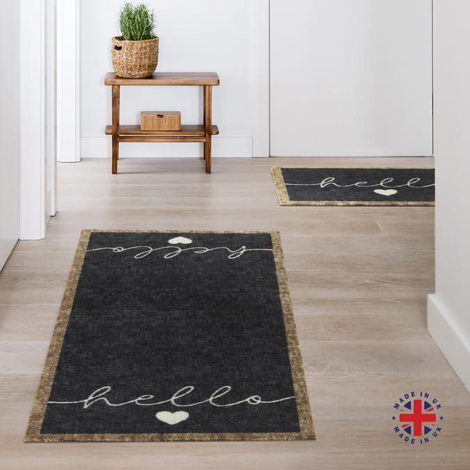 Hello Black Runner 50x120