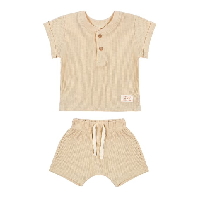 Pure Baby Natural Waffle Co-Ord Set