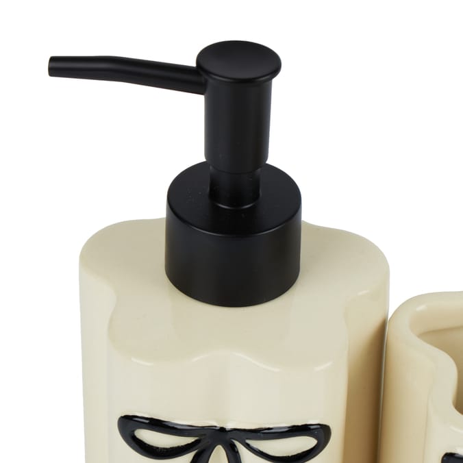 Bath Bow Bathroom Soap Dispenser, Tumbler & Tray