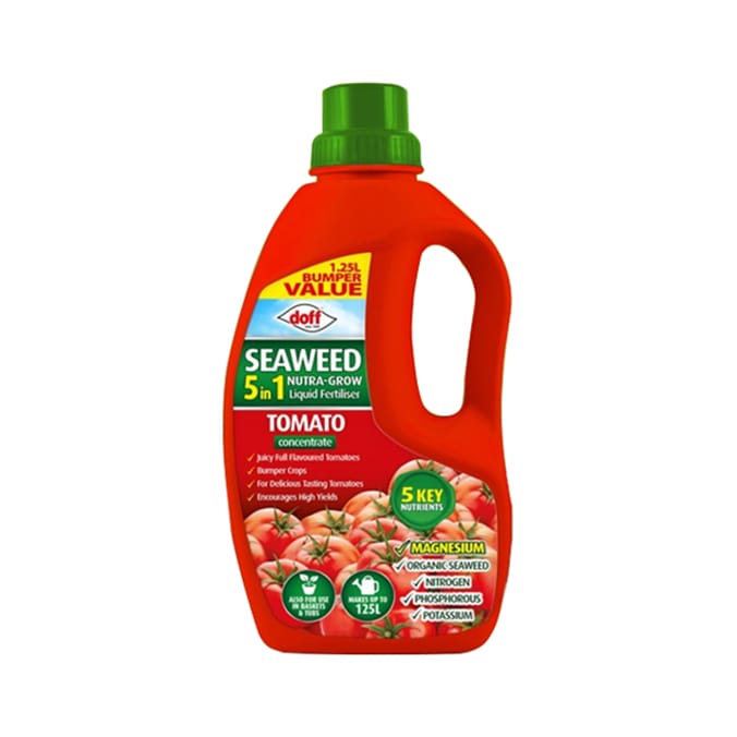 Doff Seaweed 5in1 Nutra-Grow Liquid Fertiliser Tomato Concentrate 1.25l - Bumper Value