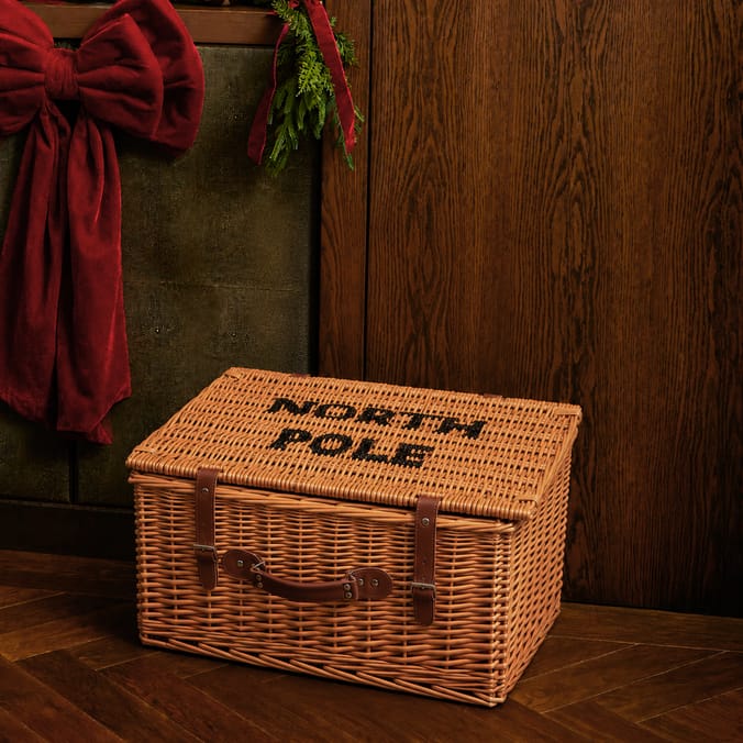 Festive Feeling North Pole Willow Basket